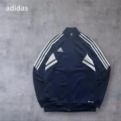 アディダスadidasサッカーフットサルトラックジャケットセットアップMネイビー