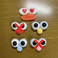No.603 顔 目と鼻 【25円】 デコパーツ カボション