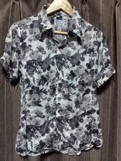 ニコルクラブフォーメン　花柄シャツ　半袖　Mサイズ　美品【特価】