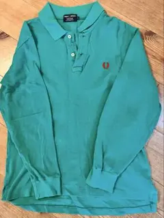 FRED PERRY グリーン 長袖ポロシャツ Lのサムネイル