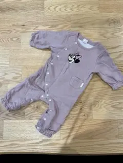 ミニーマウスロンパース 薄紫色