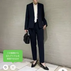 美品& 新品 BEAUTY&YOUTH 手洗い可能 ネイビースーツ<サイズ注意 