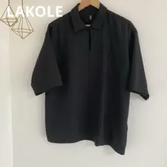 ラコレ LAKOLE クリンクルスキッパーシャツ　M ポロシャツ
