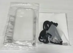iPhone15 クリアケース スマホショルダーストラップ セット