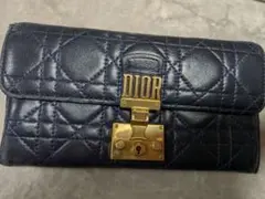 Christian Dior カナージュ 長財布 ネイビーのサムネイル
