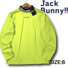 6 ジャックバニー ベアカノコ モックネック ハイネックカットソー ブイエロー