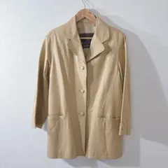 VERA PELLE レザーコート　レディース　XS ベージュ　イタリア製　古着