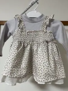 花柄ドッキングチュニック　プティマイン 80cm