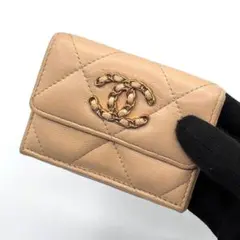 ⭐️美品⭐️シャネル CHANEL 19 コインケース ミニ財布 ディズヌフ CHANEL シャネル ミニ財布 3つ折り財布 スモールフラップ