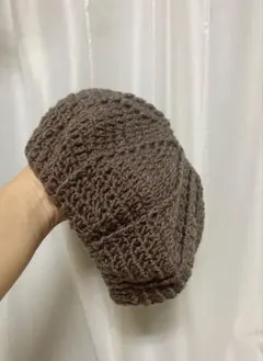 ベレー帽 編み物 ハンドメイド