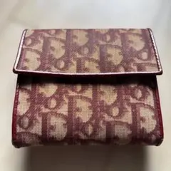 クリスチャンディオール　二つ折り　財布　赤