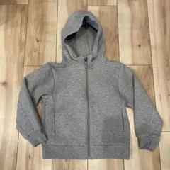 ユニクロ ストレッチジップアップパーカー120グレー