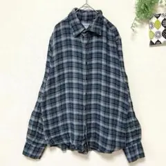 【ボストンナイン ミルスペック】 チェックシャツ L 長袖 薄手 柔らか 秋