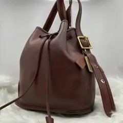 【人気】COACH オールドコーチ バケツ型 ワンショルダー レザー ブラウン
