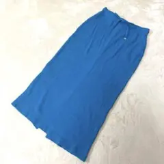 チャオパニックティピー Iラインスカート ブルー タイトスカート リブスカート