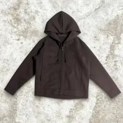 ​【Y2K テック】ジップパーカー / ダークブラウン ラグラン シンプル古着