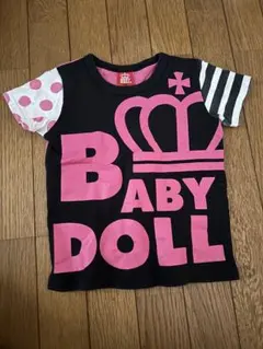 BABYDOLL Tシャツ 110cm ブラック ピンク