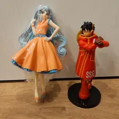 ワンピース ルフィ 初音ミク フィギュア 2体セット