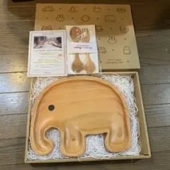 新品プチママントレイ　エレファントPETITS MAMAN KIDS PLATEのサムネイル