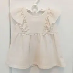 ベビー トップス フリル ホワイト 80cm