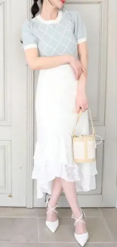 新品♡ROYAL PARTY キラキラモールシアーマーメイドスカートのサムネイル