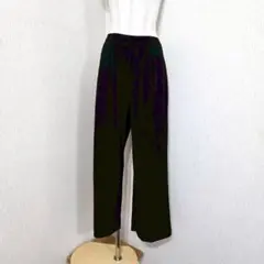 SENSE OF PLACE フランス生地 ワイドテーパード 36 黒 上品