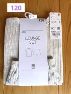 【ユニクロ】LOUNGE SET　半袖ルームセット　120 Light Gray