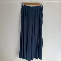 グローバルワーク　ダークブルー ガウチョパンツ ポケット付き