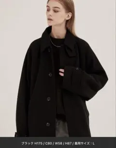 EMMA CLOTHES テックメルトンオーバーロングラグランステンカラーコート