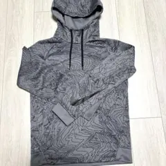 NIKE☆裏起毛.DRI-FITパーカー.総柄.グレーSサイズ
