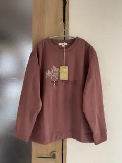 ♡タイムセール♡ 花柄プリント ウラキモウトレーナー　中桃