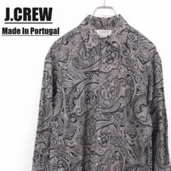 ★ポルトガル製★J.CREW 総柄 ペイズリーシャツ オーバーサイズ ブラック