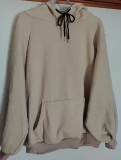 裏起毛 オーバーサイズパーカー 無地 (Fサイズ)