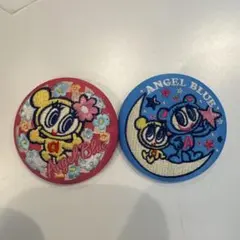 ナルミヤキャラクターズ 刺繍缶バッジ ハナちゃん・エンジェルブルー2点セット