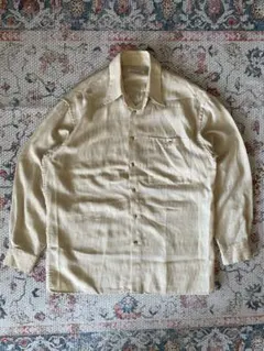 pierre cadin ピエールカルダン 長袖シャツ コットンレーヨンベージュ