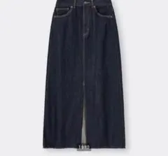 GU☆デニムロングスカート☆M ネイビー