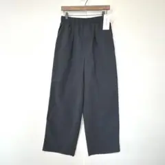 【訳アリ】タグ付き　モノマート　ワイドパンツ　ゴムウエスト　S　チャコールグレー