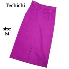 テチチ ロングスカート タイト ハイウエスト スリット 春色 綺麗め 春夏