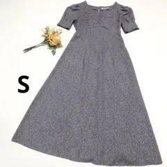 美品　スナイデル　ロングワンピース　Aライン　小花柄　総柄　S