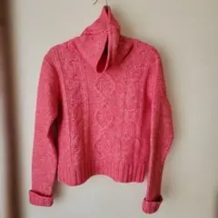 DAKS　GOLF　モヘヤ混タートルニット　M