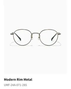 JINS Modern Rim Metal ゴールド メガネ