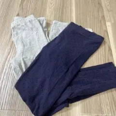 ユニクロ　ネイビー・グレー レギンス2点セット　レディーススパッツ