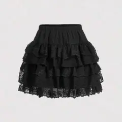 SHEIN MOD レディース レーススカート ブラック
