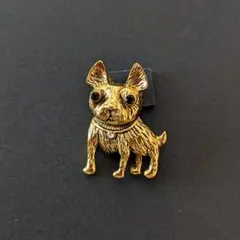 フレンチブルドッグ ゴールド ブローチ N55-4