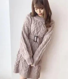 アプレジュール ニットワンピース