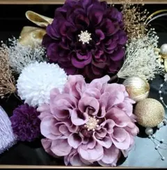 和装振袖袴成人式卒業式等に紫の髪飾りセット