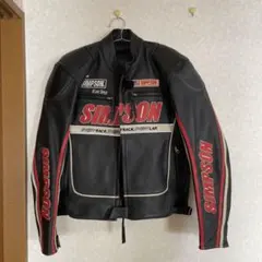 SIMSON レザージャケット Lサイズ 赤黒 Amazon.co.jp: シンプソン(SIMPSON) レザージャケット RED 3L SLJ-4111