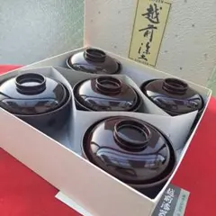 茶道具 蓋付吸物椀 5客揃 塗師 桂宽作 - メルカリ