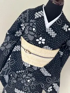 有松鳴海絞り 浴衣 夏物 渦巻文様 綿 濃紺地 G004 - メルカリ