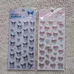 Kuromi & My Melody キラキラシール 2シート